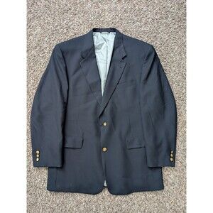 Jack Nicklaus Tournament Series Blazer Navy Blue Gold Size 44R USA Union Made